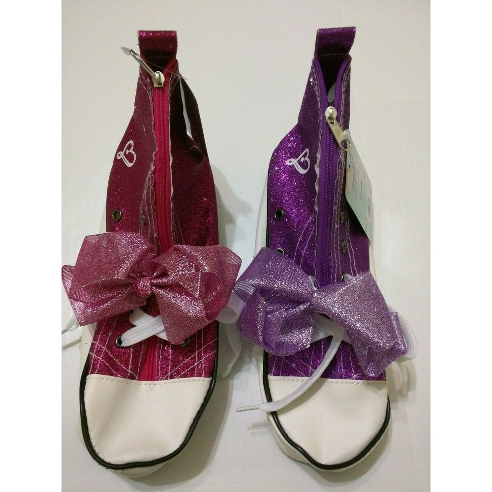 Jo Jo Siwa Pink Glittery Sneaker Pencil Case Bow
